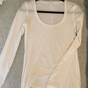 White LuLu long sleeve tee